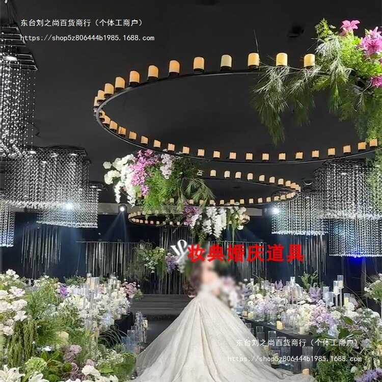 婚庆工业风吊灯蜡烛路引