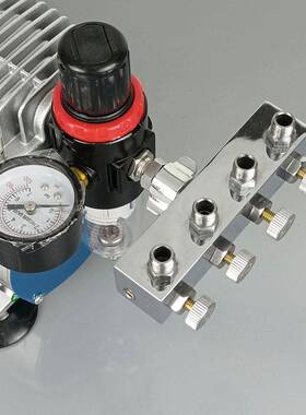 分模型气泵浩YIZ气泵龟泵喷笔管道气动配件8分转84通接盛头带风调