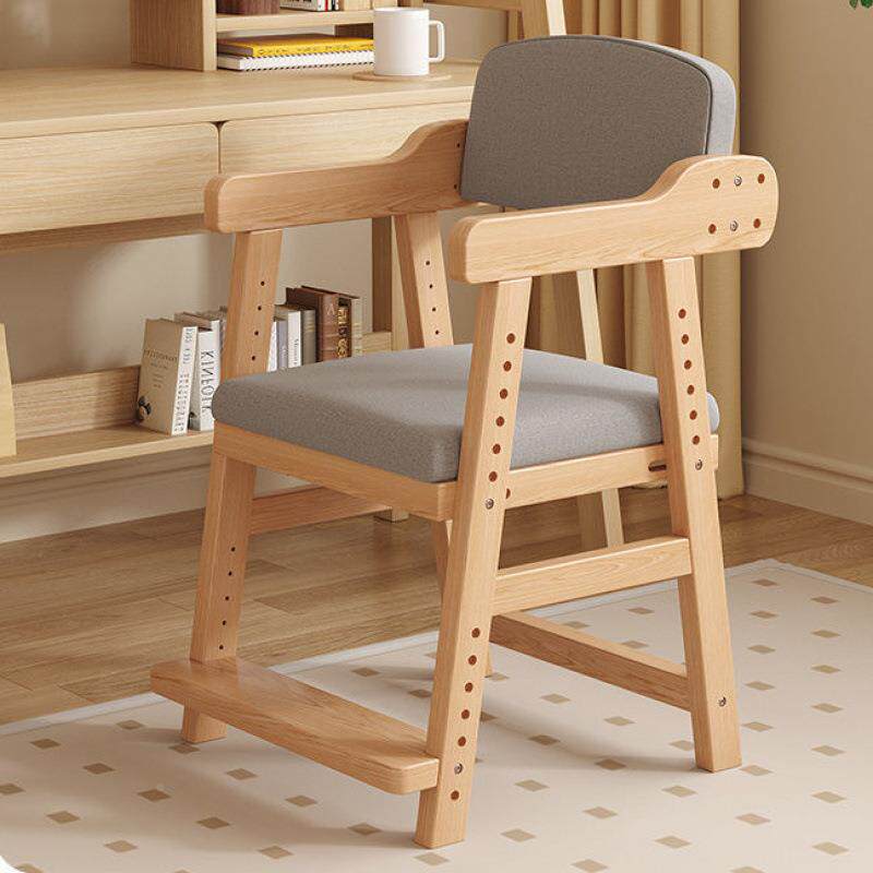 儿节童学习椅可升降调实木靠背椅学生字矫正坐家姿写QAS椅用宝宝