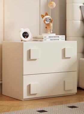 奶油实木床LVI头柜多能落地组合柜网红客风厅斗卡门柜大容功量储