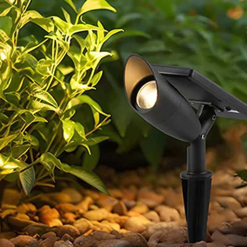 店铺热销太阳能单晶地插草坪射灯 LED室外庭院景观花园照射地插灯
