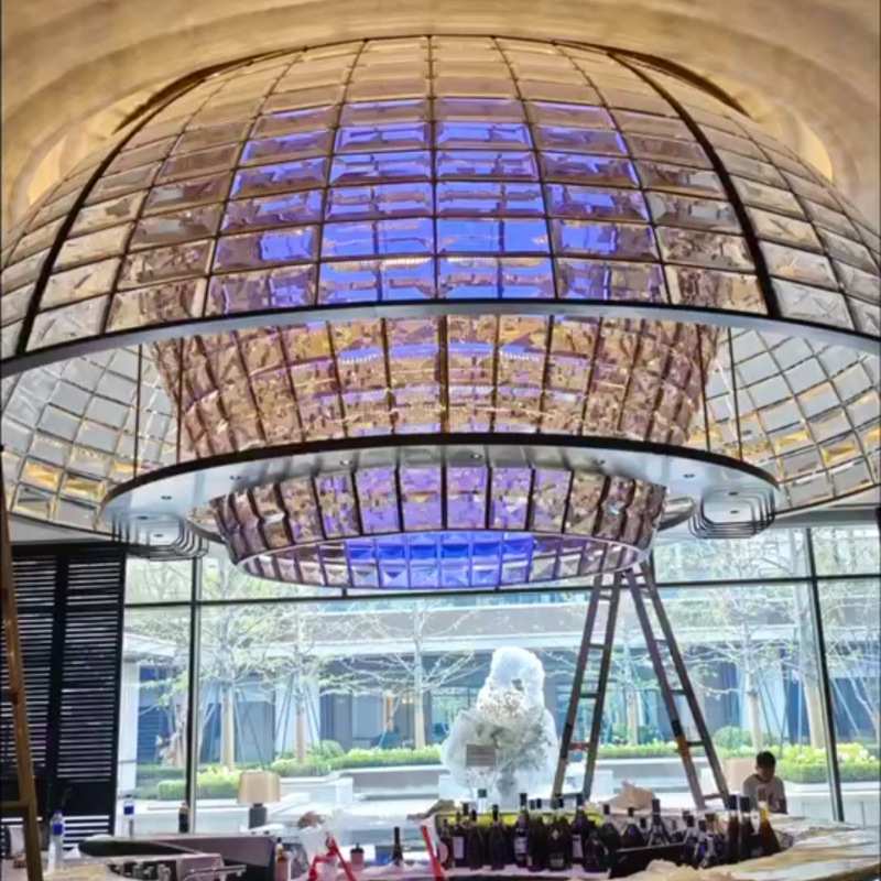 定制造型水晶大吊灯灯酒店大堂售楼部沙盘宴会厅工程亚克力灯具