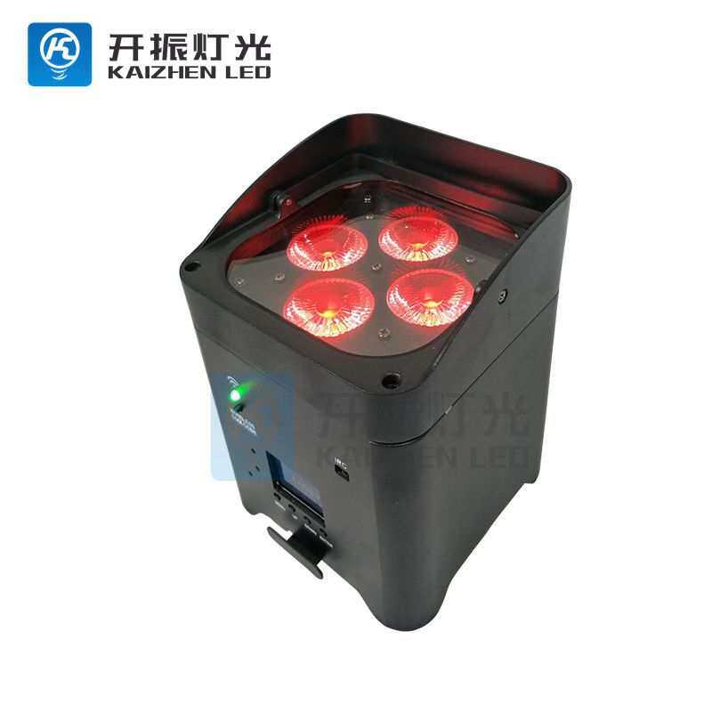 一件代发 LED电池帕灯 4颗RGBWA+UV无线WIFI遥控帕灯 APP平板灯