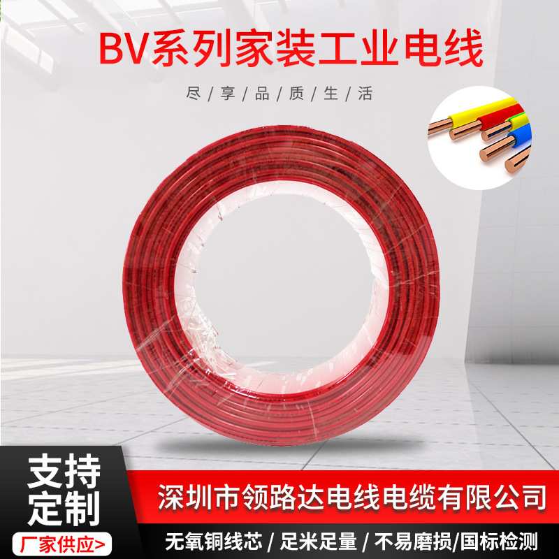 BV系列16平方阻燃电线电缆 国标铜芯单股家用家装电线 灯泡电线