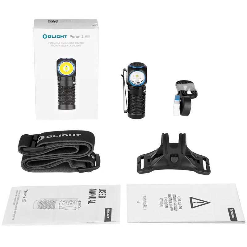 OLIGHT傲雷Perun 2 mini拐角灯迷你便携小手电强光头灯磁吸直充