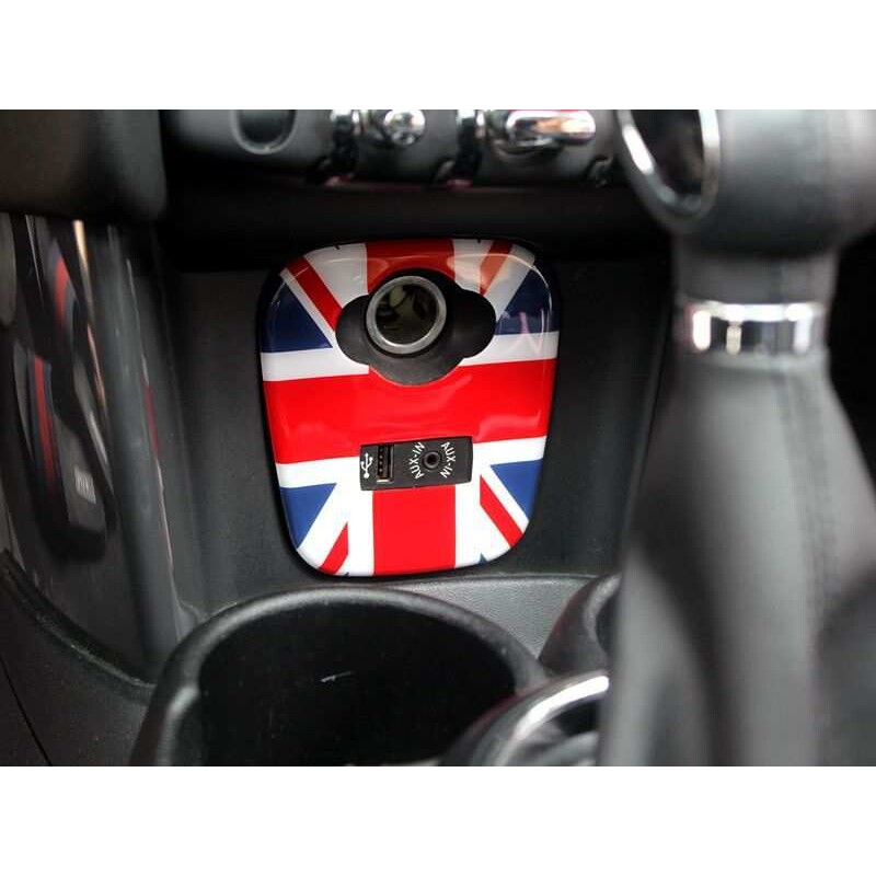 适用于宝马迷你MINI cooper F56点烟器USB面板装饰贴内饰改装贴壳