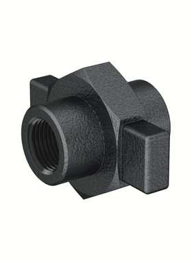 High-Pressure Steel,Union StraightConnector with Lugs,1/2NPT