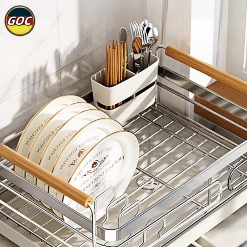德国304不锈钢碗碟收纳层架厨房置物架台面水槽放碗盘子碗筷沥水