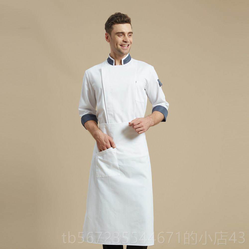 高档师工作服七分袖店男酒店厨房工作厨制服厨衣西餐厨厅饭后厨师