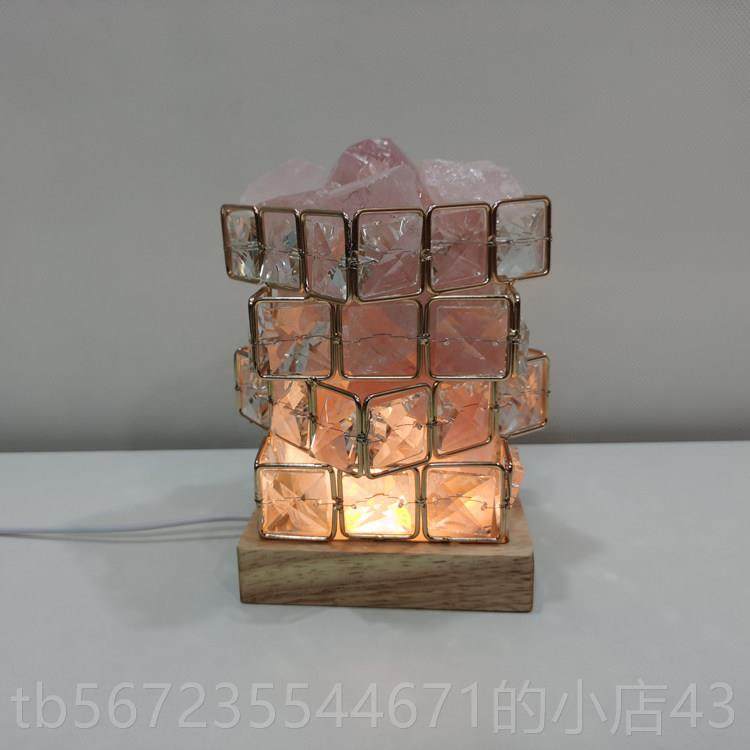 高档层魔方水晶石台灯奢实木扩香卧室网红in轻s少四女香薰精油床,家装灯饰光源,装饰台灯,淘宝优惠券,粉丝福利购,淘宝优惠卷