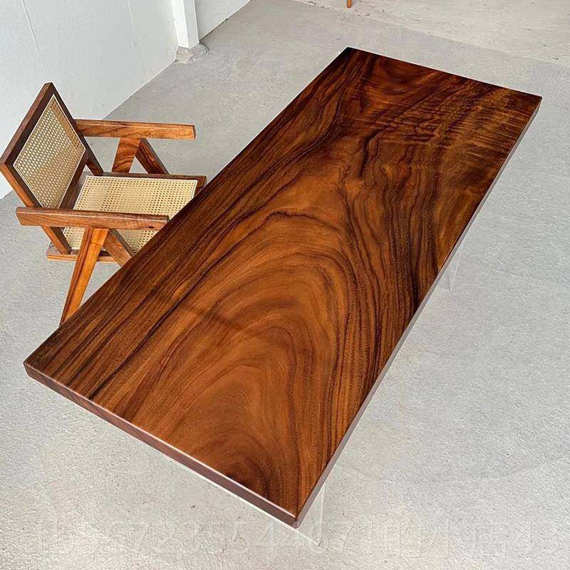 高档树脂河流桌奥坎原木实木米板桌茶桌轻茶几18简约办公奢桌胡桃,商业/办公家具,大班台/主管桌,淘宝优惠券,粉丝福利购,淘宝优惠卷