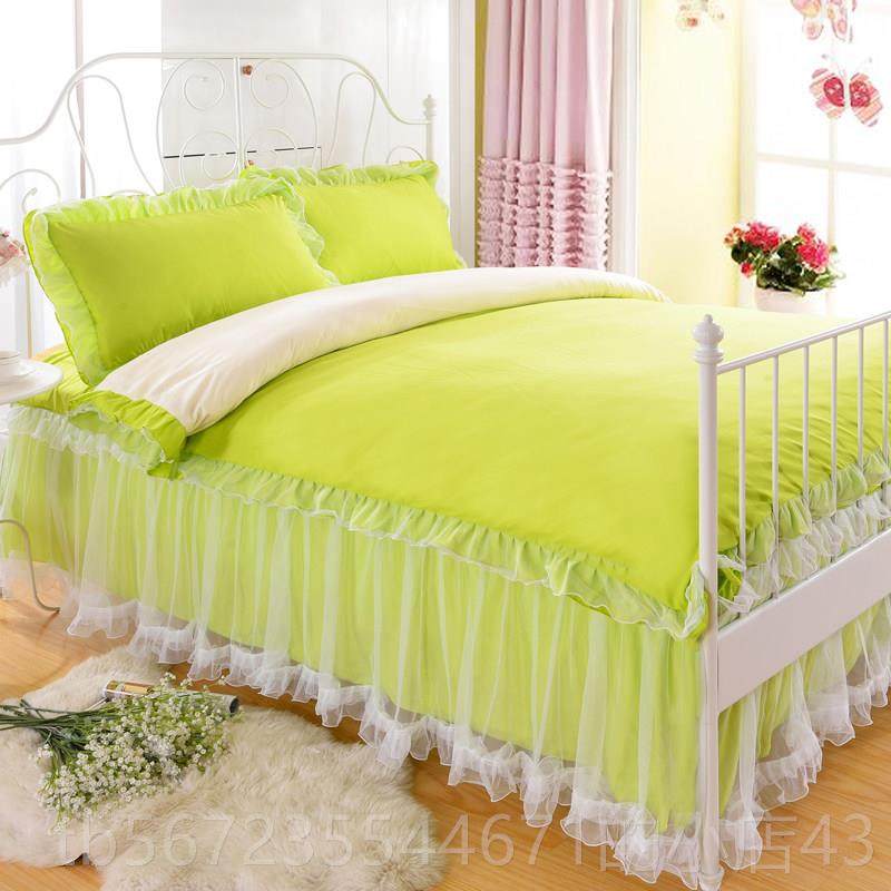 高档韩主式全棉纯上棉床被上四件套夹棉床裙式公风春秋季套1.8m床,床上用品,床品套件/四件套/多件套,淘宝优惠券,粉丝福利购,淘宝优惠卷