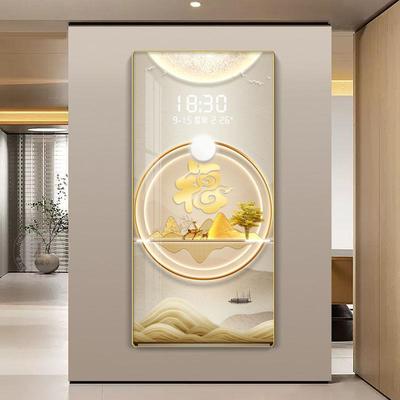 电钟UKS表玄关挂画带温度显示数显夜时钟装饰画光金帆达麋鹿子雷