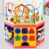 多功童能655儿八面绕珠百宝箱号婴幼儿益智大早教串珠女孩木男制