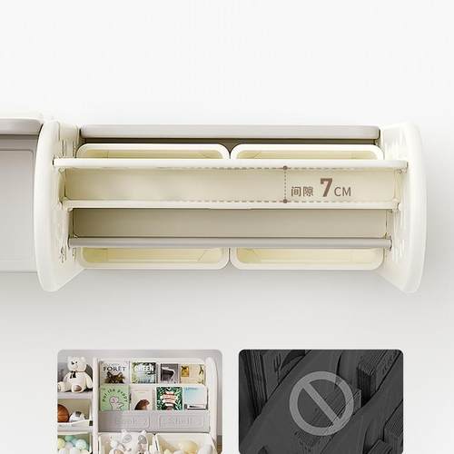 儿玩985具收纳架书架童二合一宝宝架置物子绘本架多层整盒理箱储