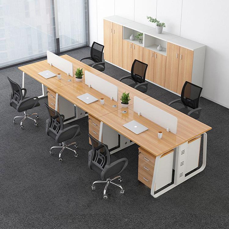 公桌椅组合工简约家用电脑椅钢架款职员办公室桌位卡座钢办架桌椅