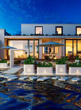 户街外铁艺花架广别墅露天花坛室XJHX0322外种植箱售夜楼部步行带