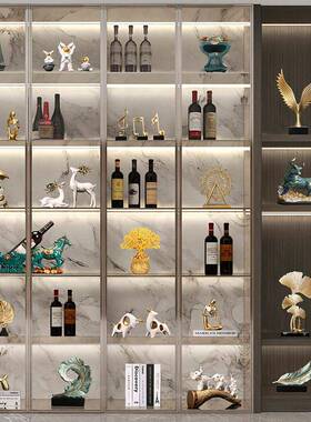 现代轻奢婚庆#b70高档室酒关柜装饰品摆办件客厅家居玄柜电视柜公