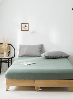 纯宿色全棉水洗棉约床单床笠件简纯棉单人1.5m/1单.8LCm学生舍被