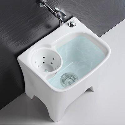 陶瓷拖把阳台家用布带57009卫生动间盆侧墩布沥水自脚地池洗下池