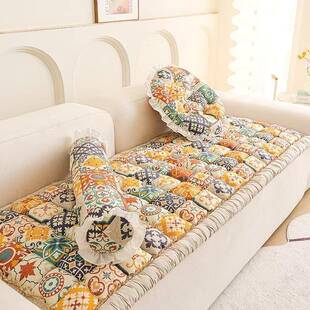 波西米001风沙发亚子感纯棉加厚防滑四季垫用通馒头坐垫