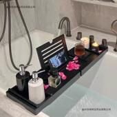 浴式 桶收纳置奢物板轻TSY浴 缸置物架伸浴缩浴室欧浴盆泡澡免安装