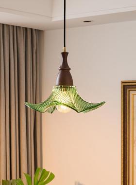 日式复古16291头餐吊中古卧室床头吊灯创灯意岛台吧台三彩色玻璃