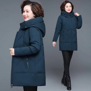 爆款中老年棉衣女装修身羽绒棉服中长款女式2021棉袄棉服外套新款