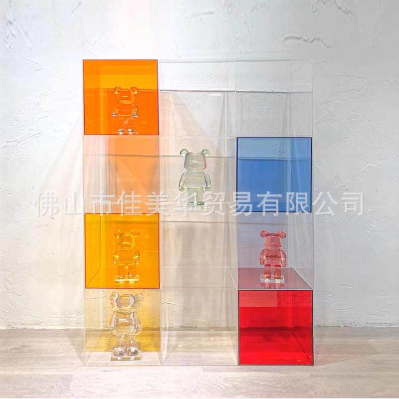 服装店亚克力展示架上墙透明水晶饰品陈列架女装店鞋包货架置物架