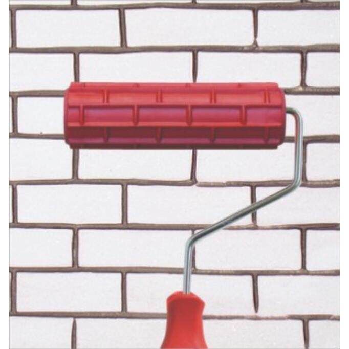 7寸仿砖纹压花滚筒硅藻泥施工工具艺术漆工具肌理壁膜压花109T