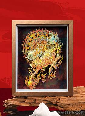 高档麒玄关摆麟件桌乔迁新居礼物家居中装饰好物面客厅文创非遗原