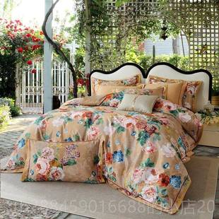 高档欧式 缎提花四件套棉全纯棉贡结婚庆床单被套1.8m2.0床米上用
