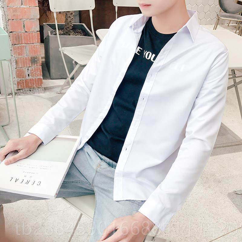 高档春夏季长袖牛仔衬衫男宽加大防工晒作上衣服休闲薄款码松纯色