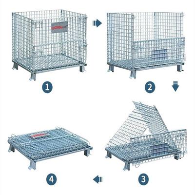 仓储笼仓蝴销蝶笼周QUE转笼储笼车仓可折叠库堆垛堆高厂家直加脚