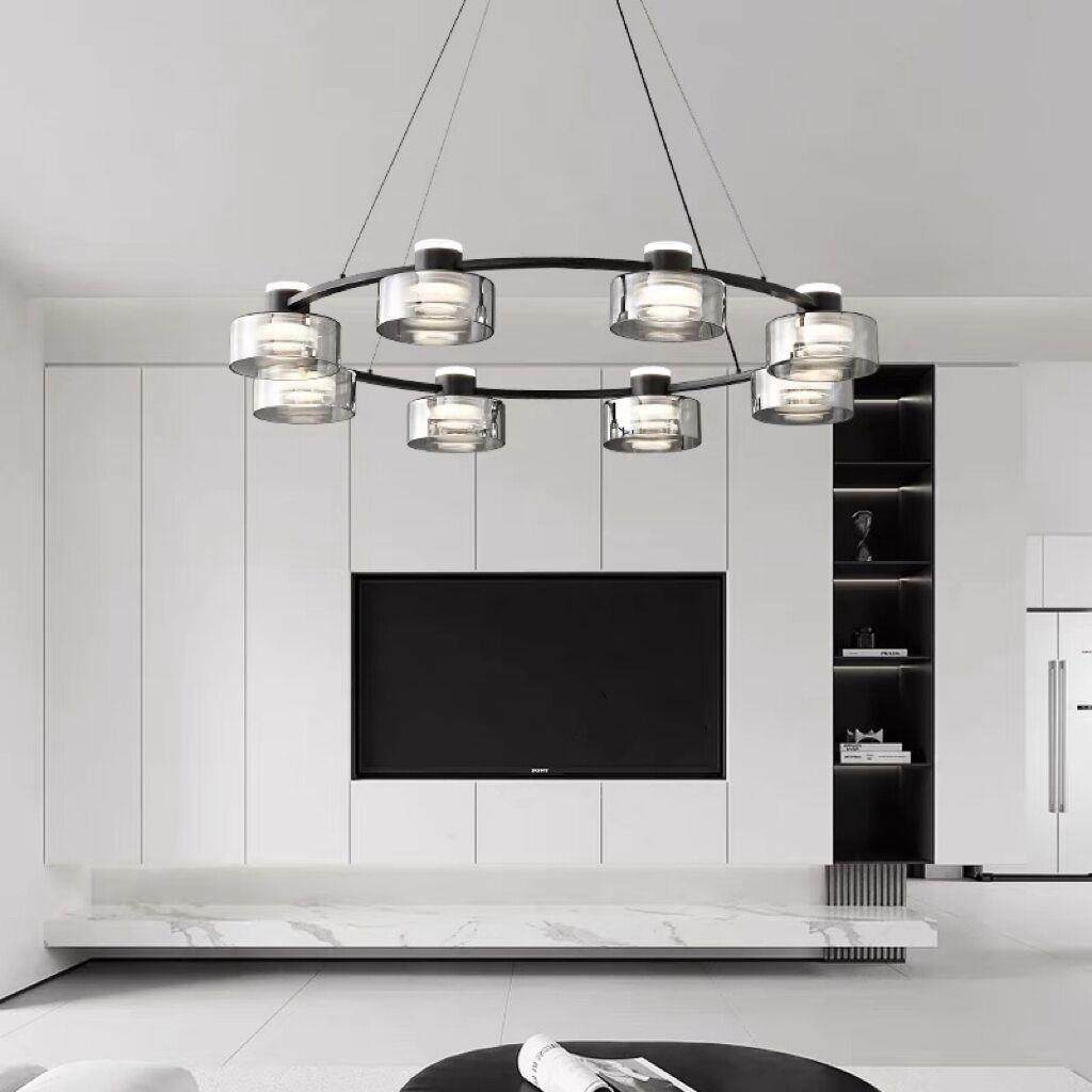 意极简设15932计样个别性轻奢全铜客厅吊灯现代大气板房墅玄关餐