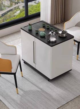 新中式可茶移动YRF白色茶体台桌阳泡客厅沙发一储物茶几