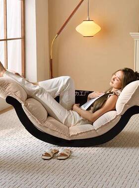 香船家用摇阳椅ZCT蕉多功能懒人沙发实木台休闲椅小户型成人午躺