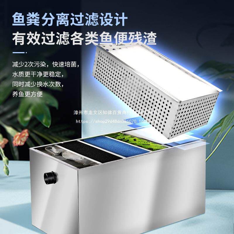 鱼池过器水循锦环系室滤外净水装统置户外庭院鲤JRX鱼池不锈钢过