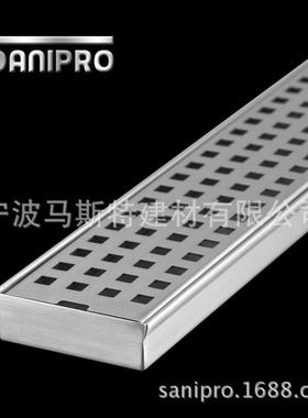 San0ipr不锈钢FCU34直排地漏浴室厨房阳o长台304地漏