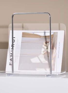 中古杂落地带提手加厚亚收克力志架桌面书客厅摆件置立物架纳BWO