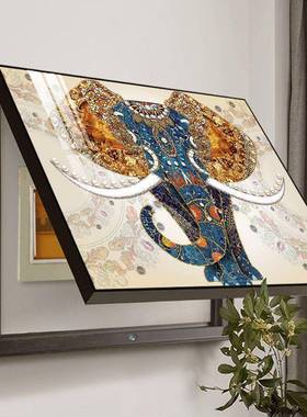 总电表箱开装饰画免打孔现代简箱约遮XLE挡关电闸盒配电客厅餐厅
