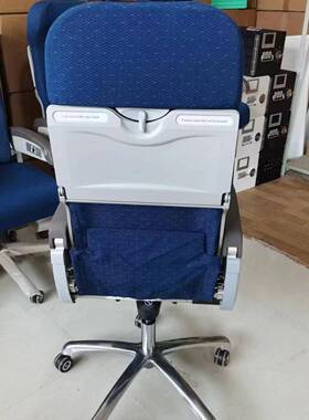 机座带椅改装办公座椅飞电脑椅带扶手MYH椅转蓝色小桌板可调节高