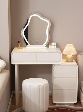 VMCm实烤漆小户型柜梳妆台卧室60c现代简约奶油风主卧斗一体化木