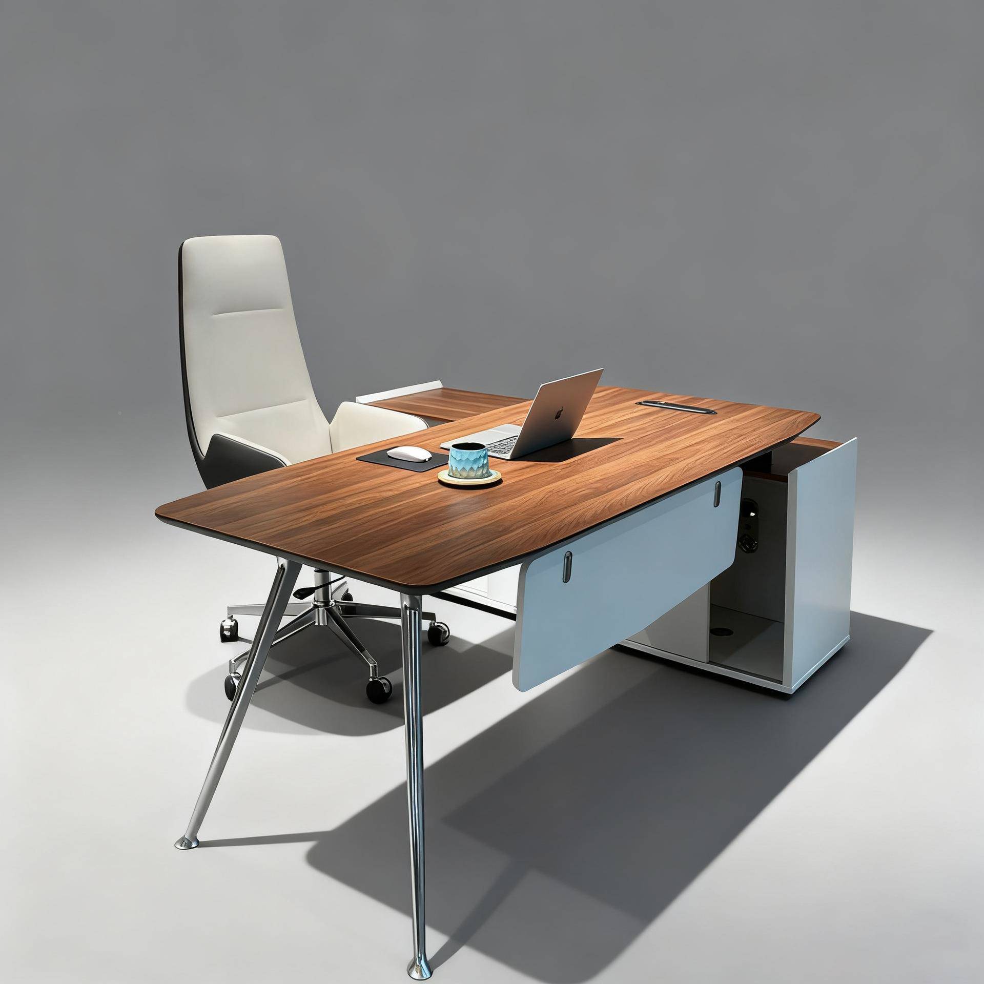 办单简人办公桌老板桌约现BT001代经理主公桌管桌子总裁桌椅办公