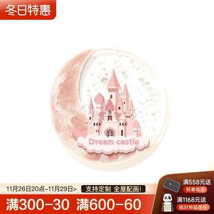 卡通城堡儿童房装饰画女孩间YBD挂画可温卧房室床头壁画发馨光灯