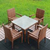 户外桌椅椅具藤AXS编阳台家庭椅院休闲座组合餐饮藤椅桌三五件套