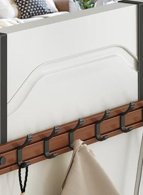 竹子门挂WH180926墙后挂钩免打孔理收纳上挂衣原整木双排钩钩门背