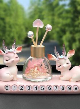 汽车摆件路鹿安车载可爱网红中控台车载女平神款车内装LQQ一饰品