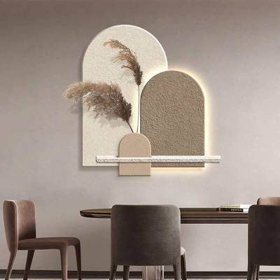 餐厅装饰厅画立岩体砂入户玄挂画cd625390客厅饭沙关发