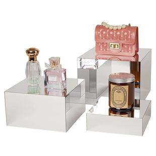 工厂现货镜面座中亚克力方形示台738展岛台橱窗底摆件装 饰架摄影